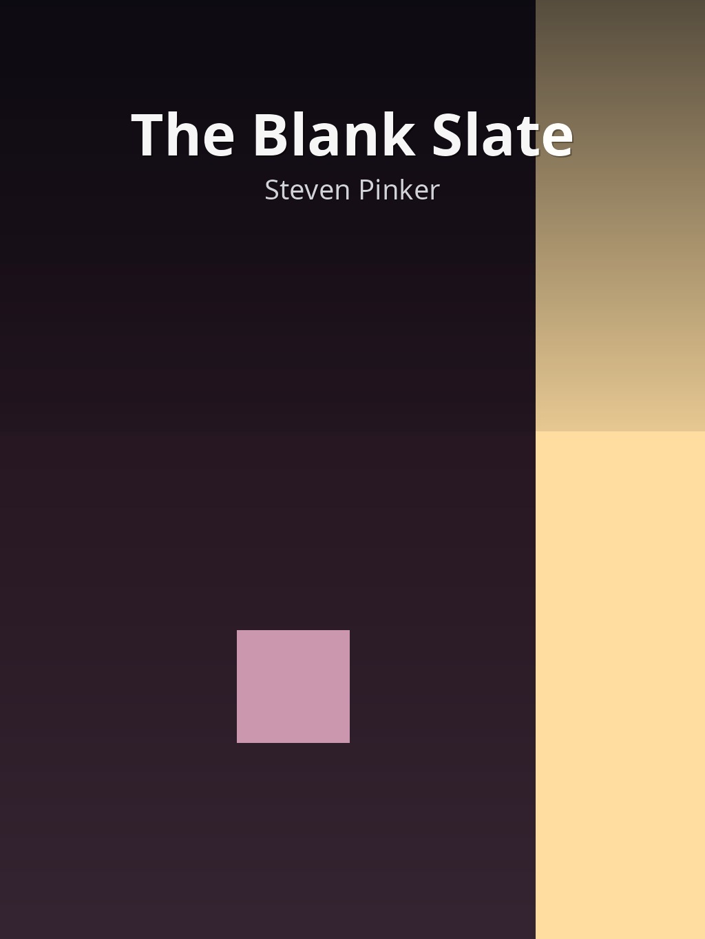 The Blank Slate by Steven Pinker book cover