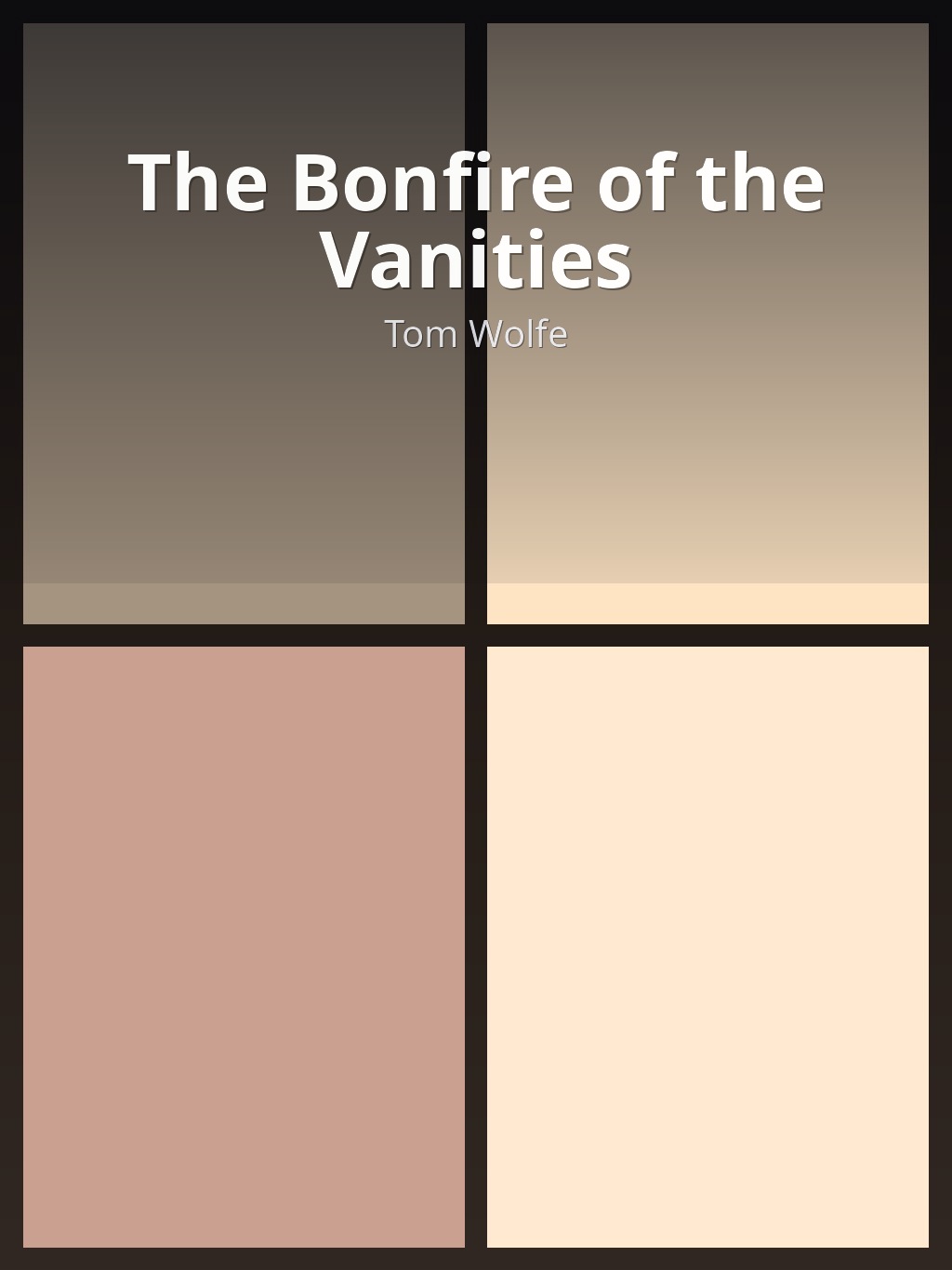 The Bonfire of the Vanities by Tom Wolfe book cover