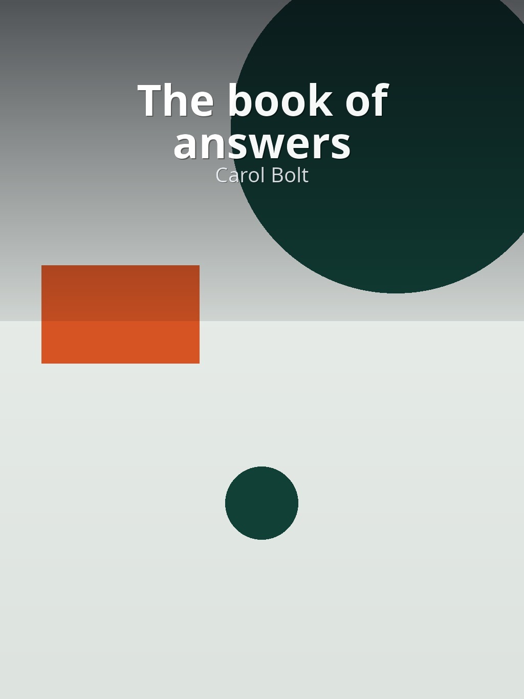 The book of answers by Carol Bolt book cover
