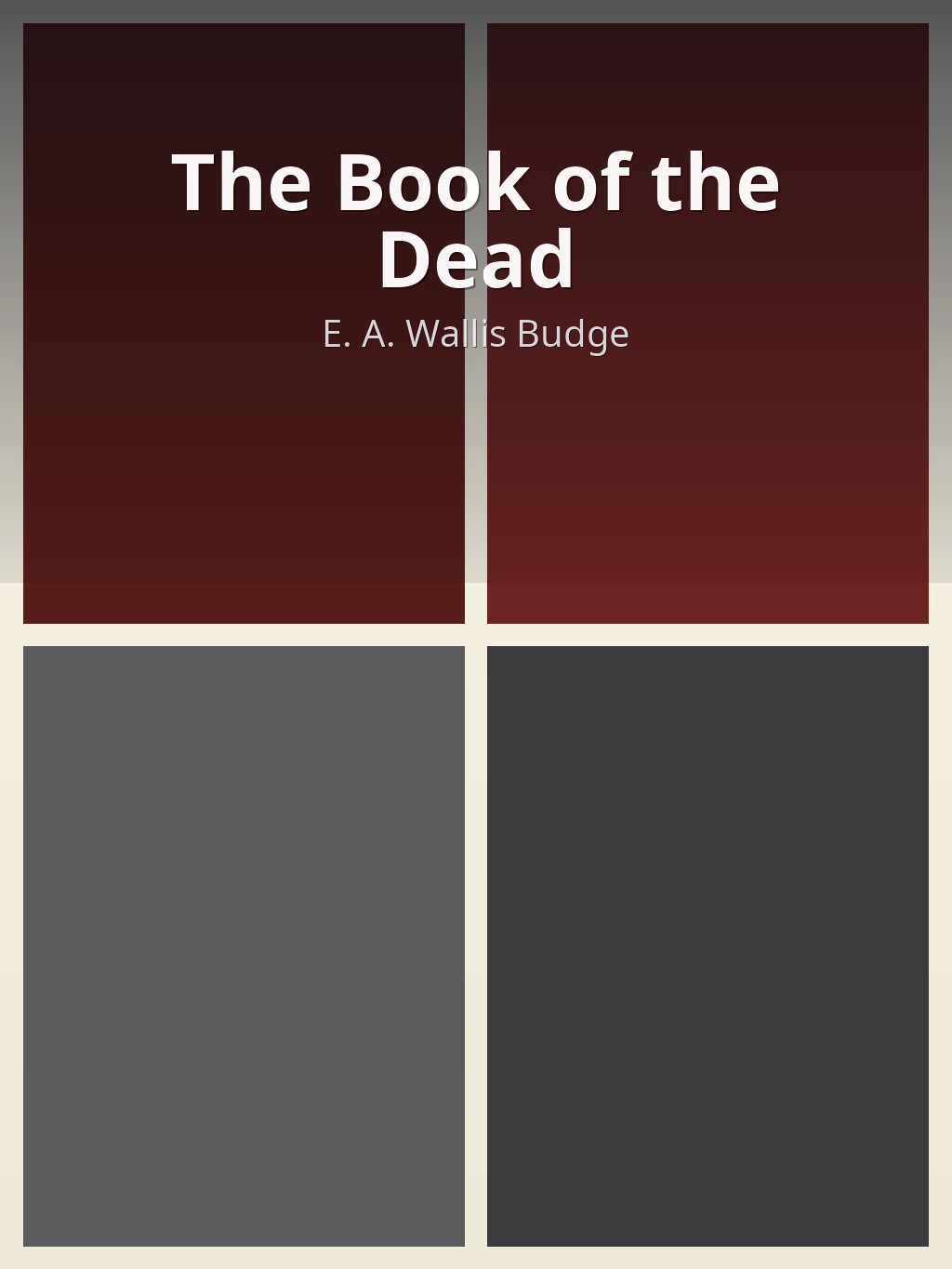 The Book of the Dead by E. A. Wallis Budge book cover