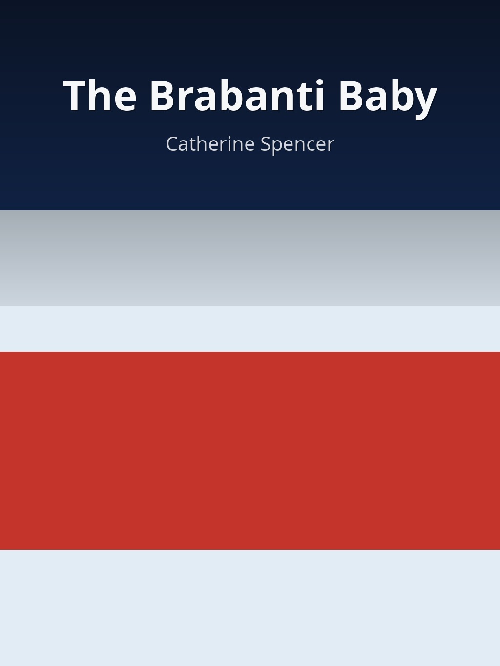 The Brabanti Baby by Catherine Spencer book cover
