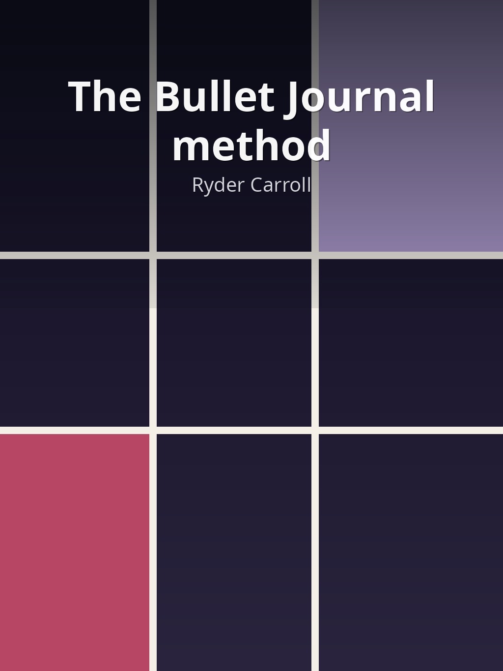 The Bullet Journal method by Ryder Carroll book cover