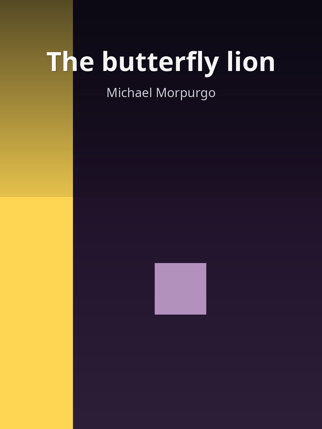 The butterfly lion by Michael Morpurgo book cover