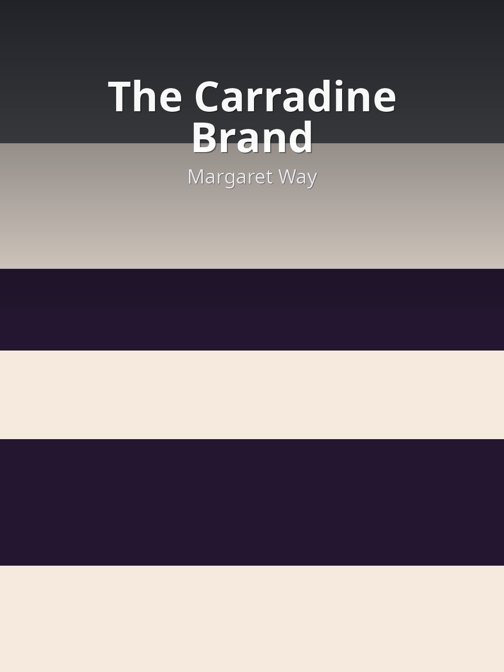 The Carradine Brand by Margaret Way book cover