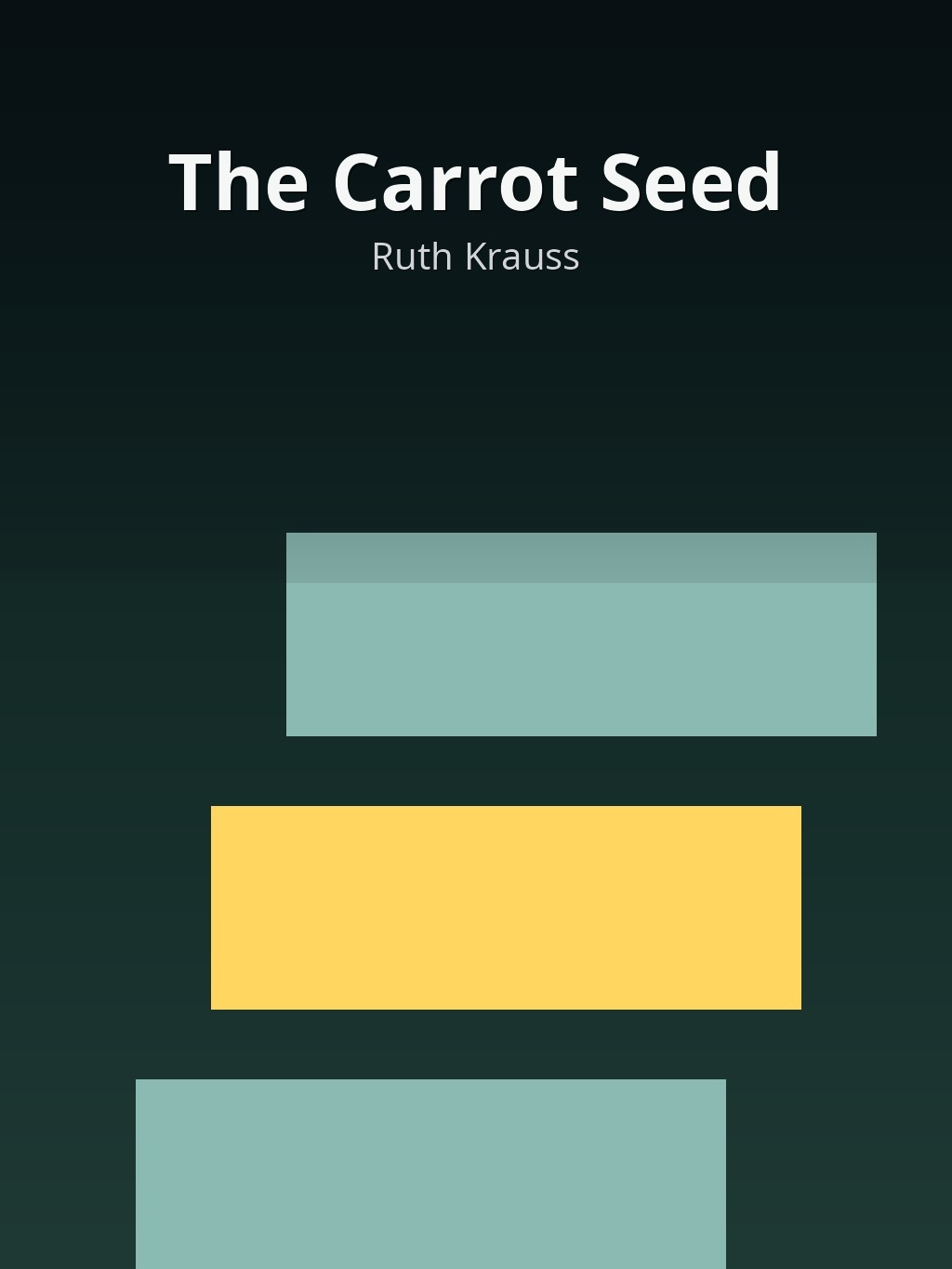 The Carrot Seed by Ruth Krauss book cover