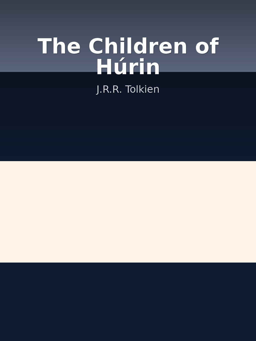 The Children of Húrin by J.R.R. Tolkien book cover