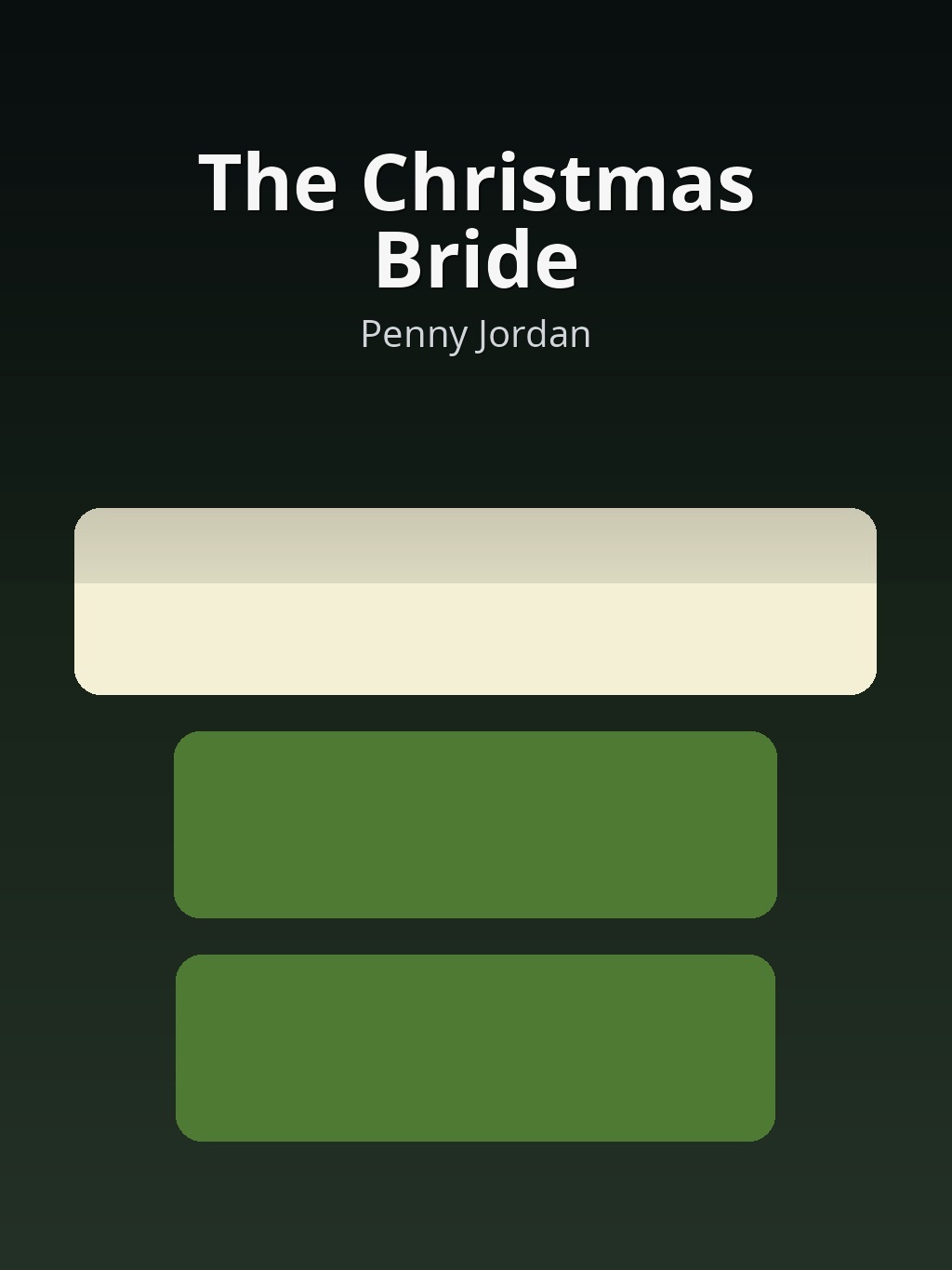 The Christmas Bride by Penny Jordan book cover