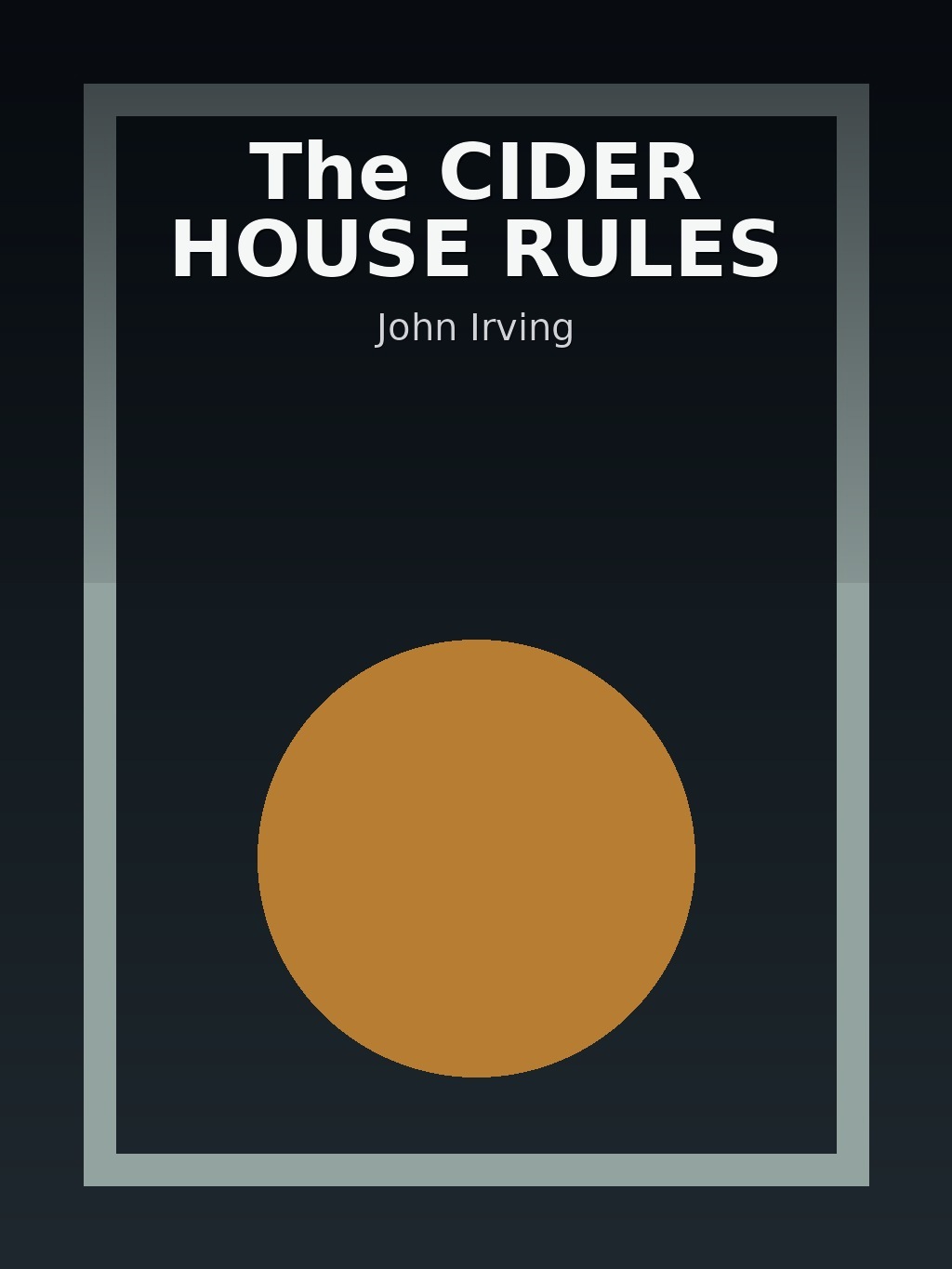 The CIDER HOUSE RULES by John Irving book cover