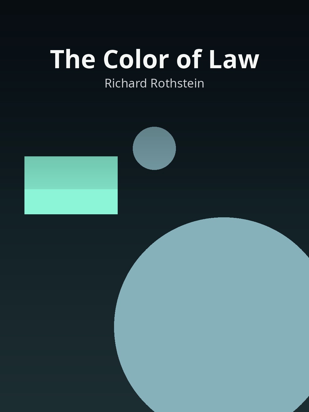 The Color of Law by Richard Rothstein book cover