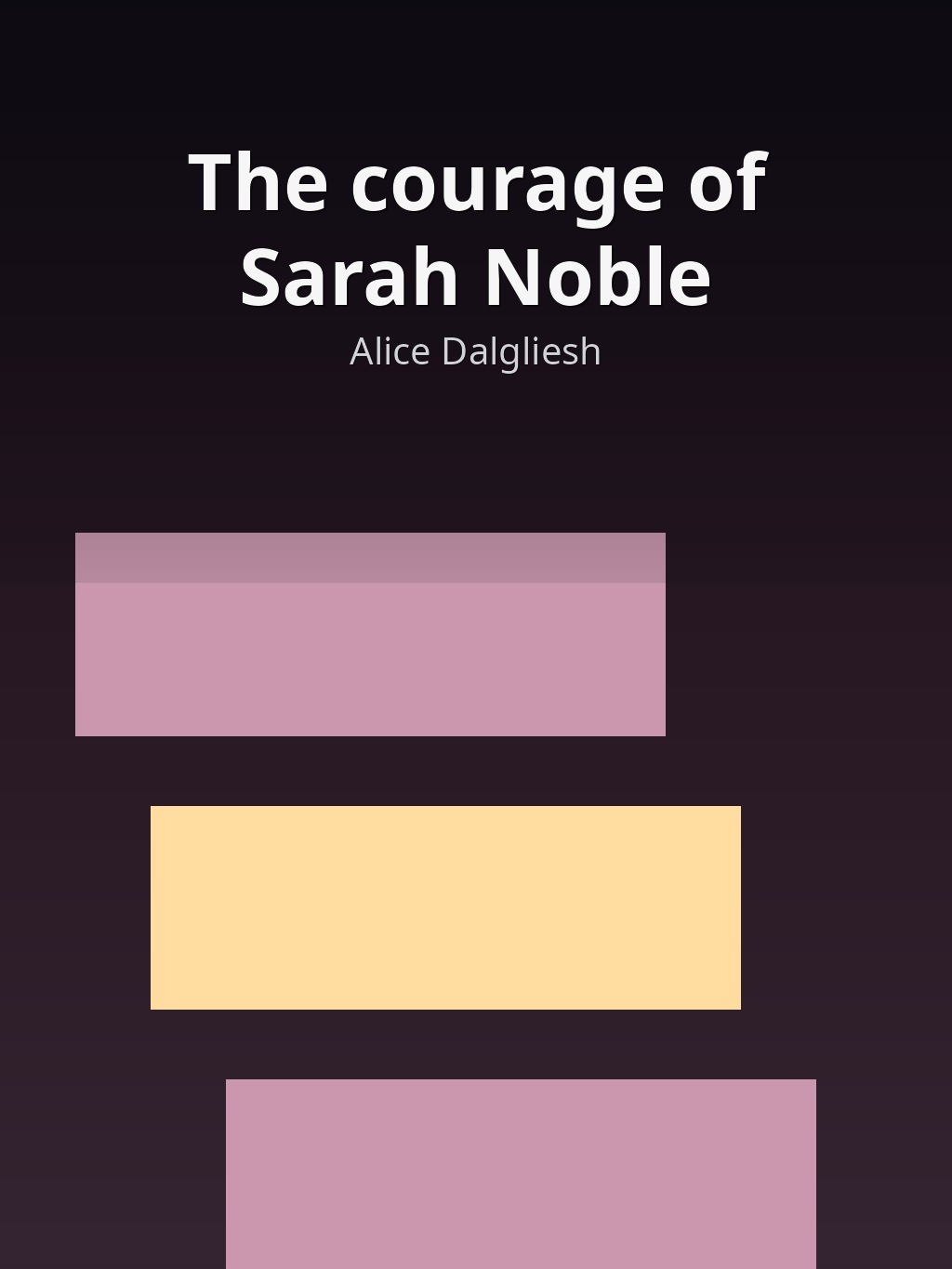 The courage of Sarah Noble by Alice Dalgliesh book cover