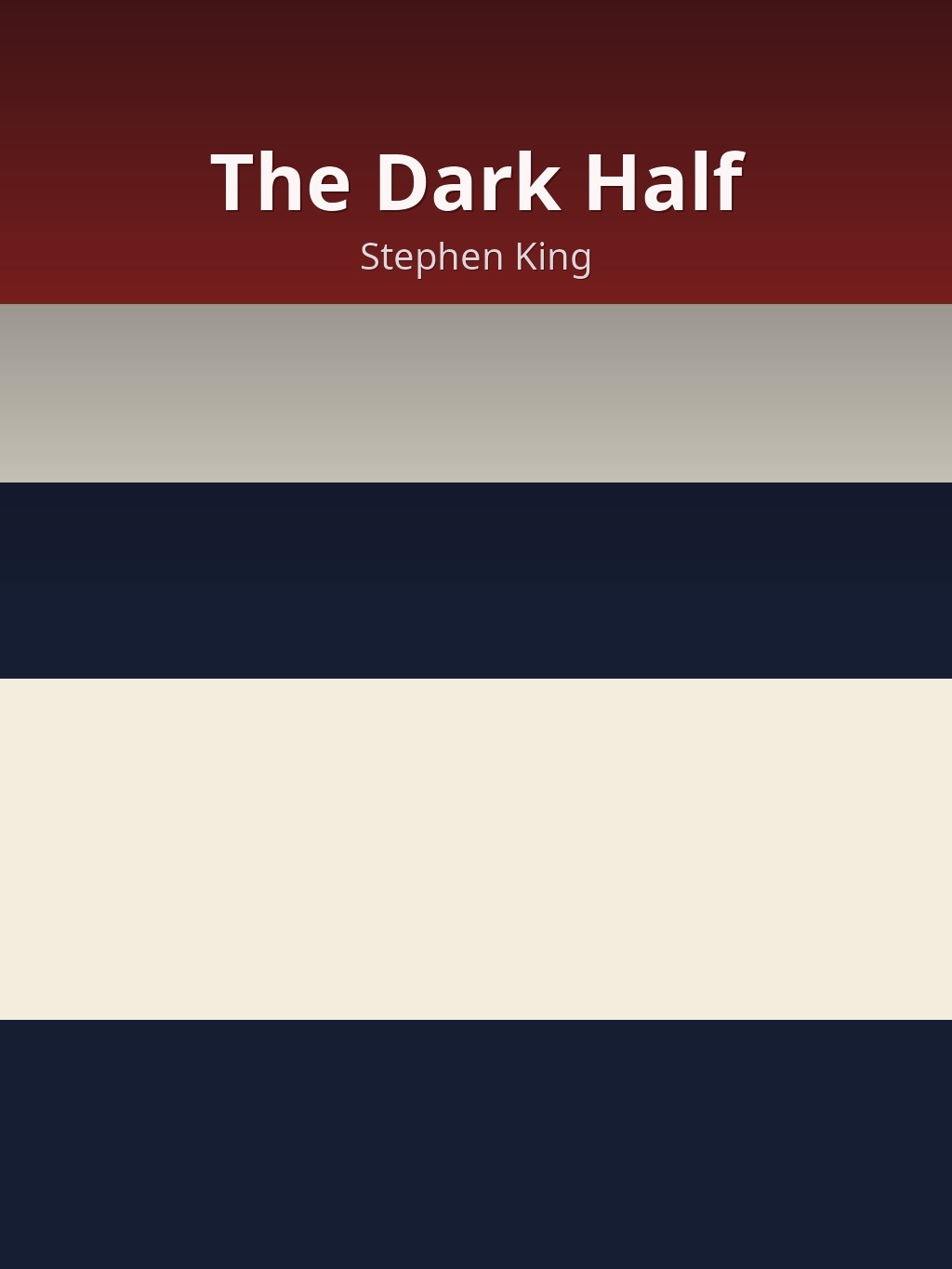 The Dark Half by Stephen King book cover