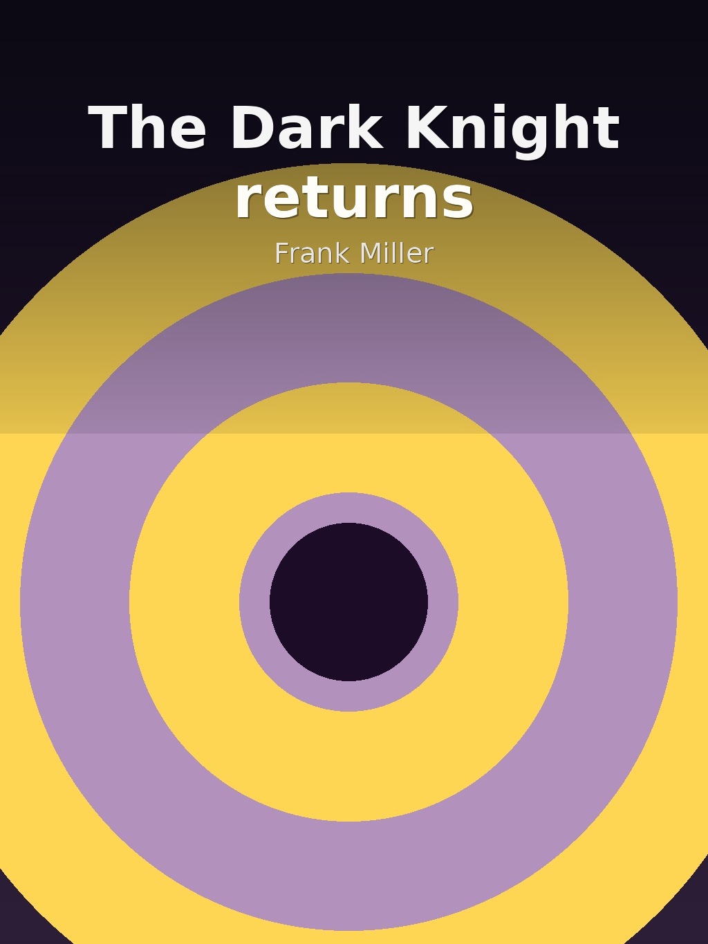 The Dark Knight returns by Frank Miller book cover