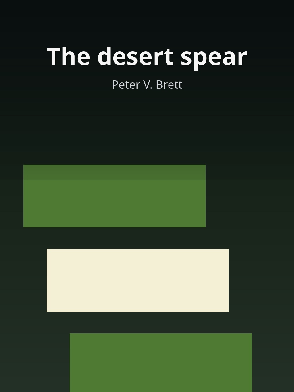 The desert spear by Peter V. Brett book cover