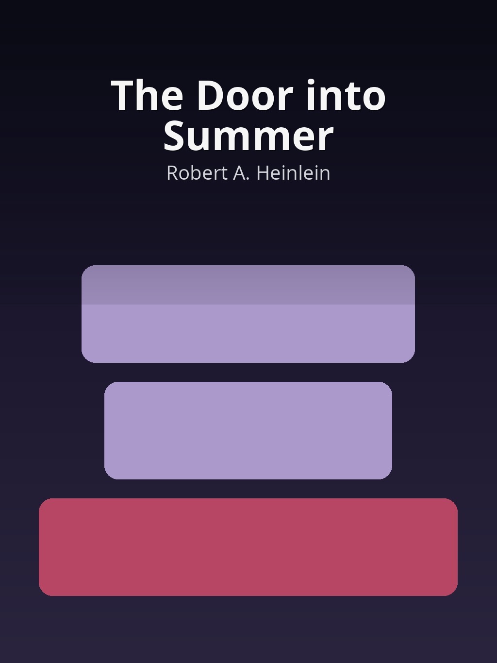 The Door into Summer by Robert A. Heinlein book cover