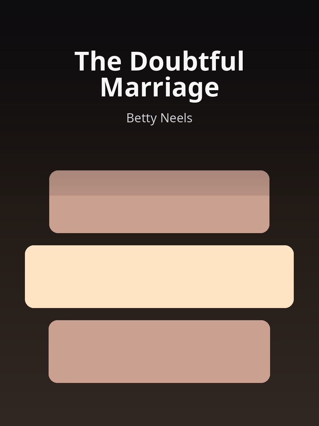 The Doubtful Marriage by Betty Neels book cover