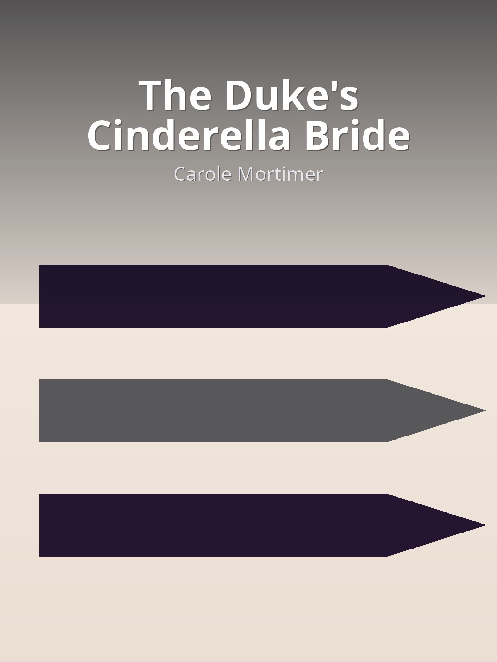 The Duke's Cinderella Bride by Carole Mortimer book cover