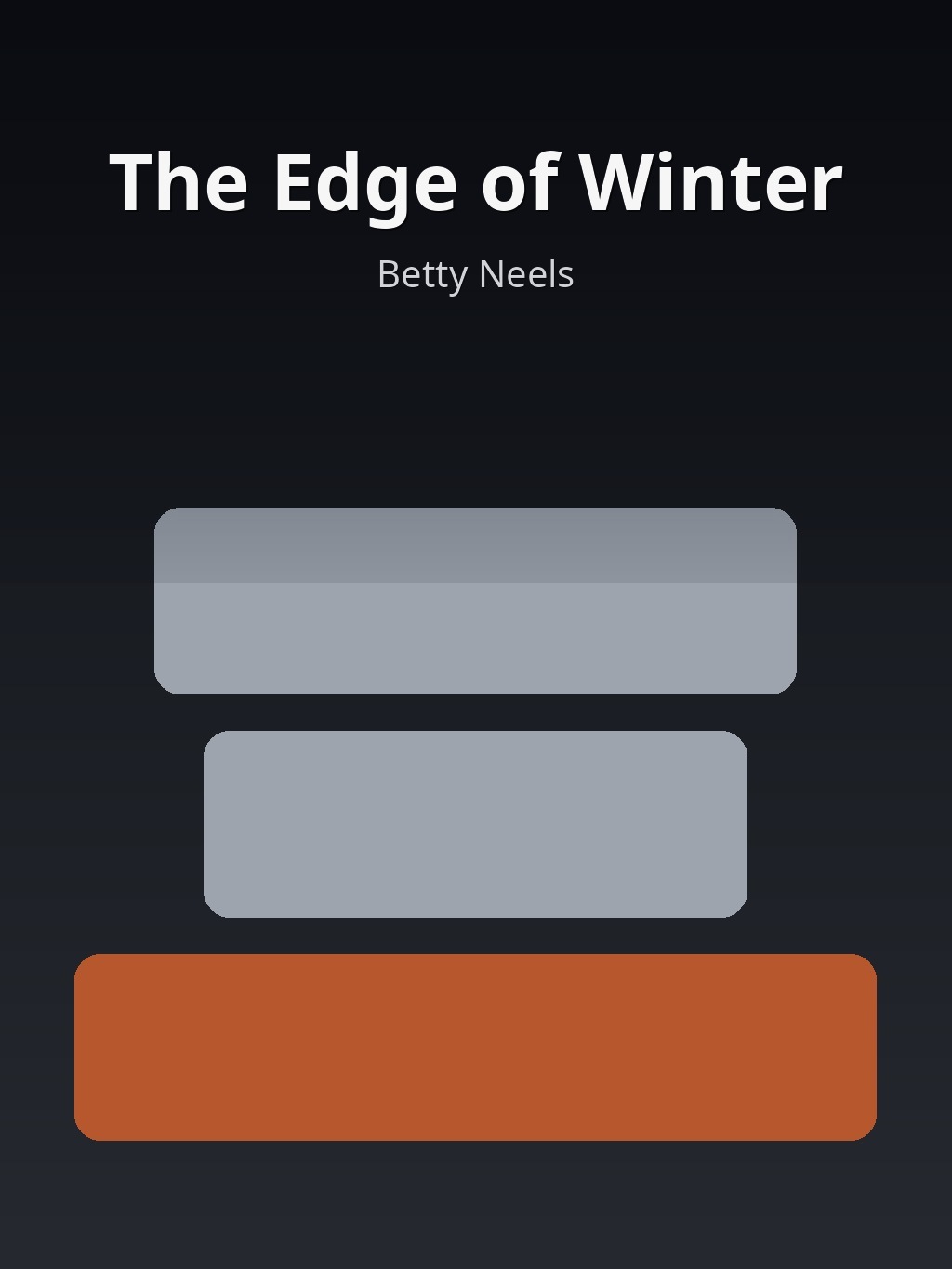 The Edge of Winter by Betty Neels book cover