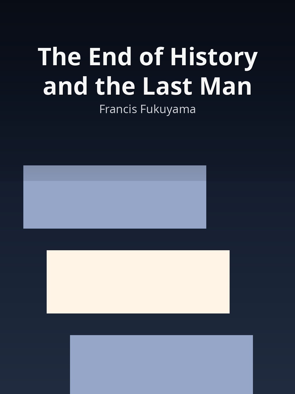 The End of History and the Last Man by Francis Fukuyama book cover