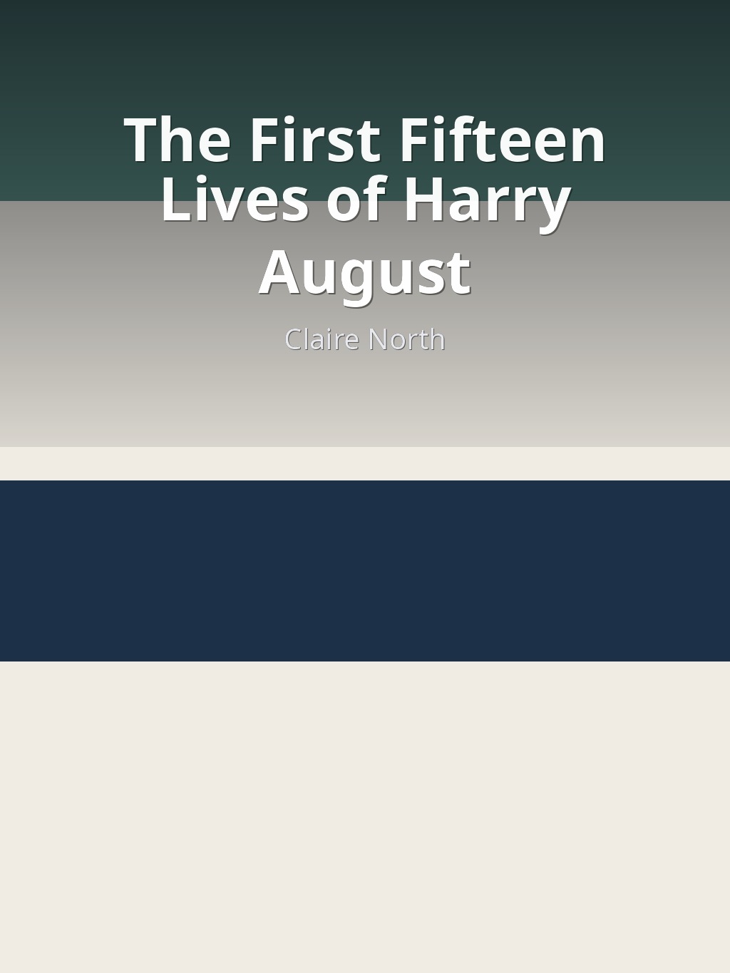 The First Fifteen Lives of Harry August by Claire North book cover