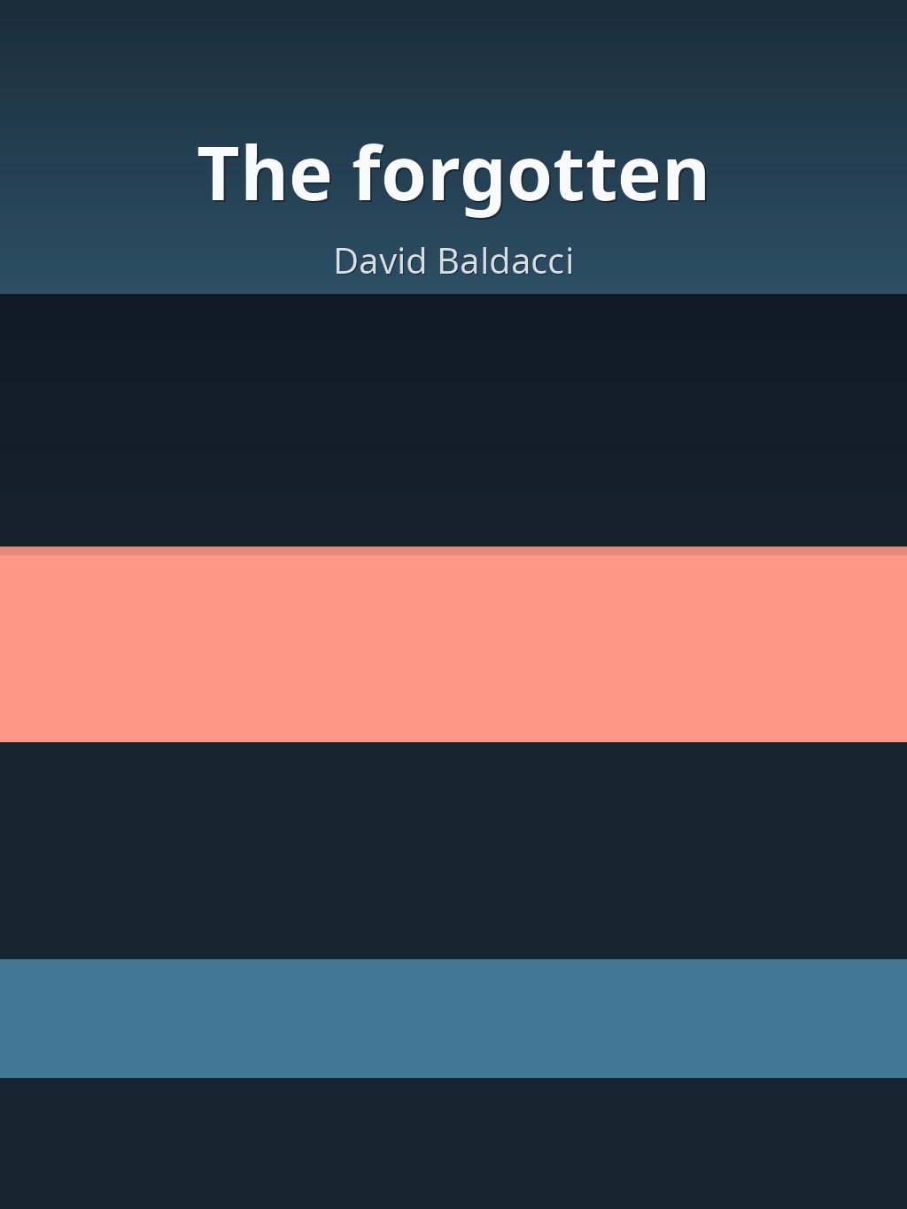 The forgotten by David Baldacci book cover