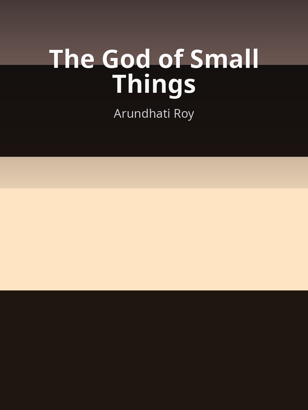The God of Small Things by Arundhati Roy book cover