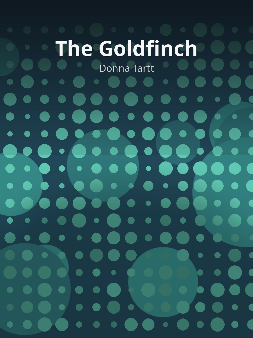 The Goldfinch by Donna Tartt book cover