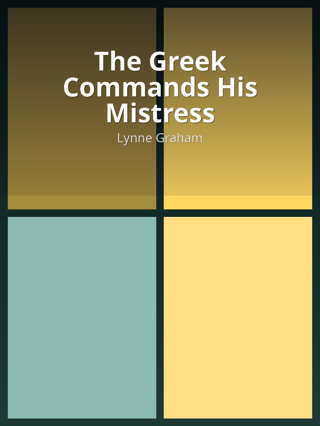 The Greek Commands His Mistress by Lynne Graham book cover
