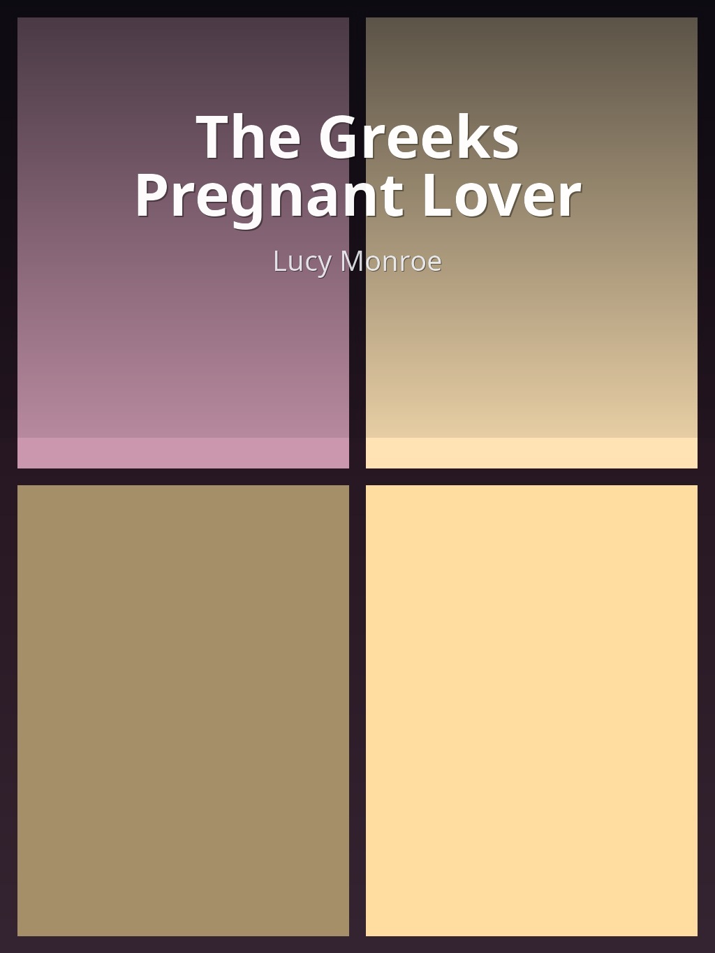 The Greeks Pregnant Lover by Lucy Monroe book cover