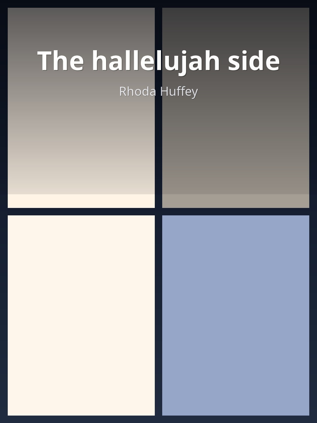 The hallelujah side by Rhoda Huffey book cover