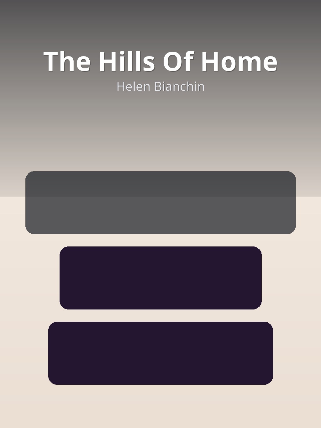 The Hills Of Home by Helen Bianchin book cover