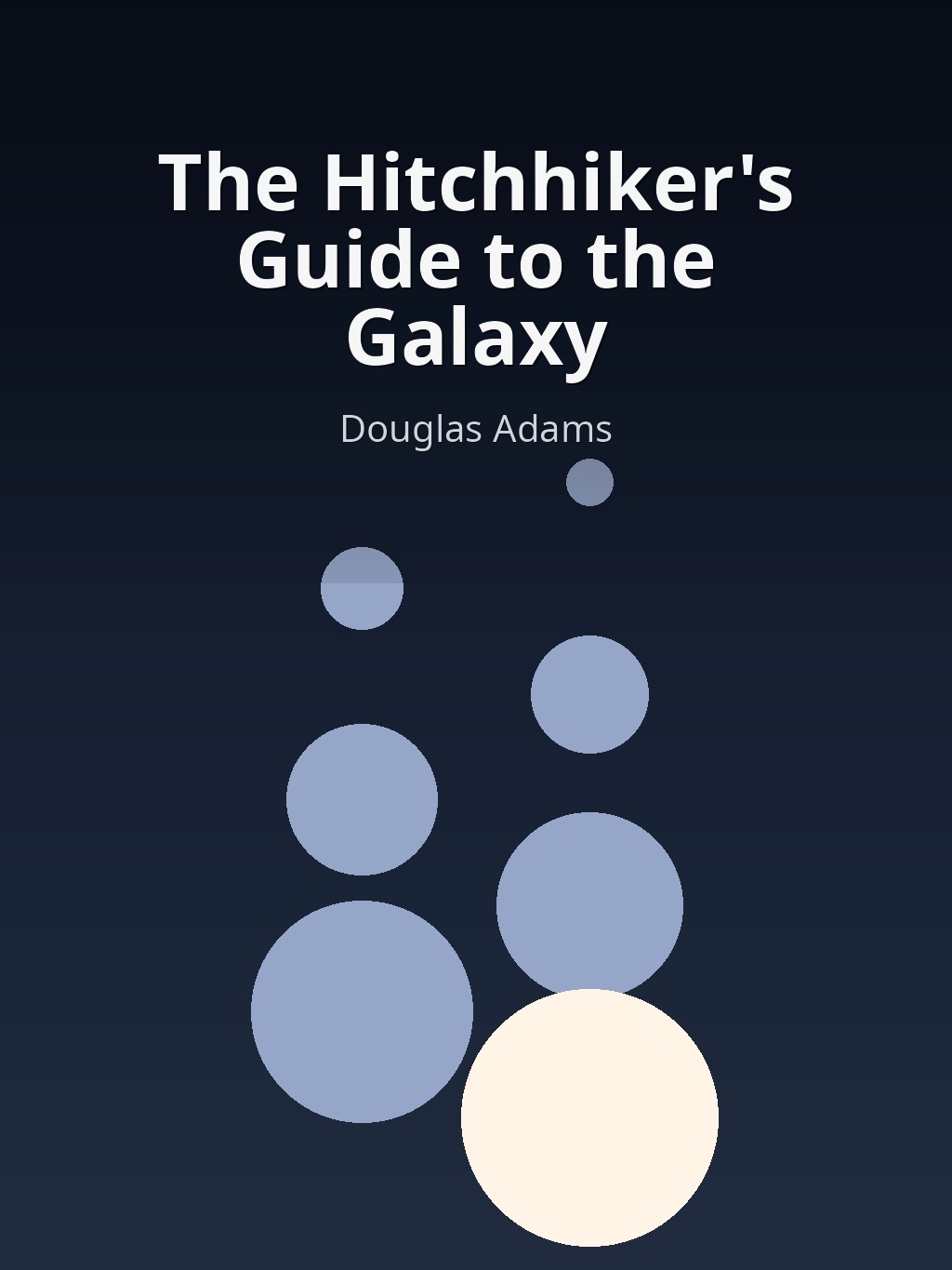 The Hitchhiker's Guide to the Galaxy by Douglas Adams book cover