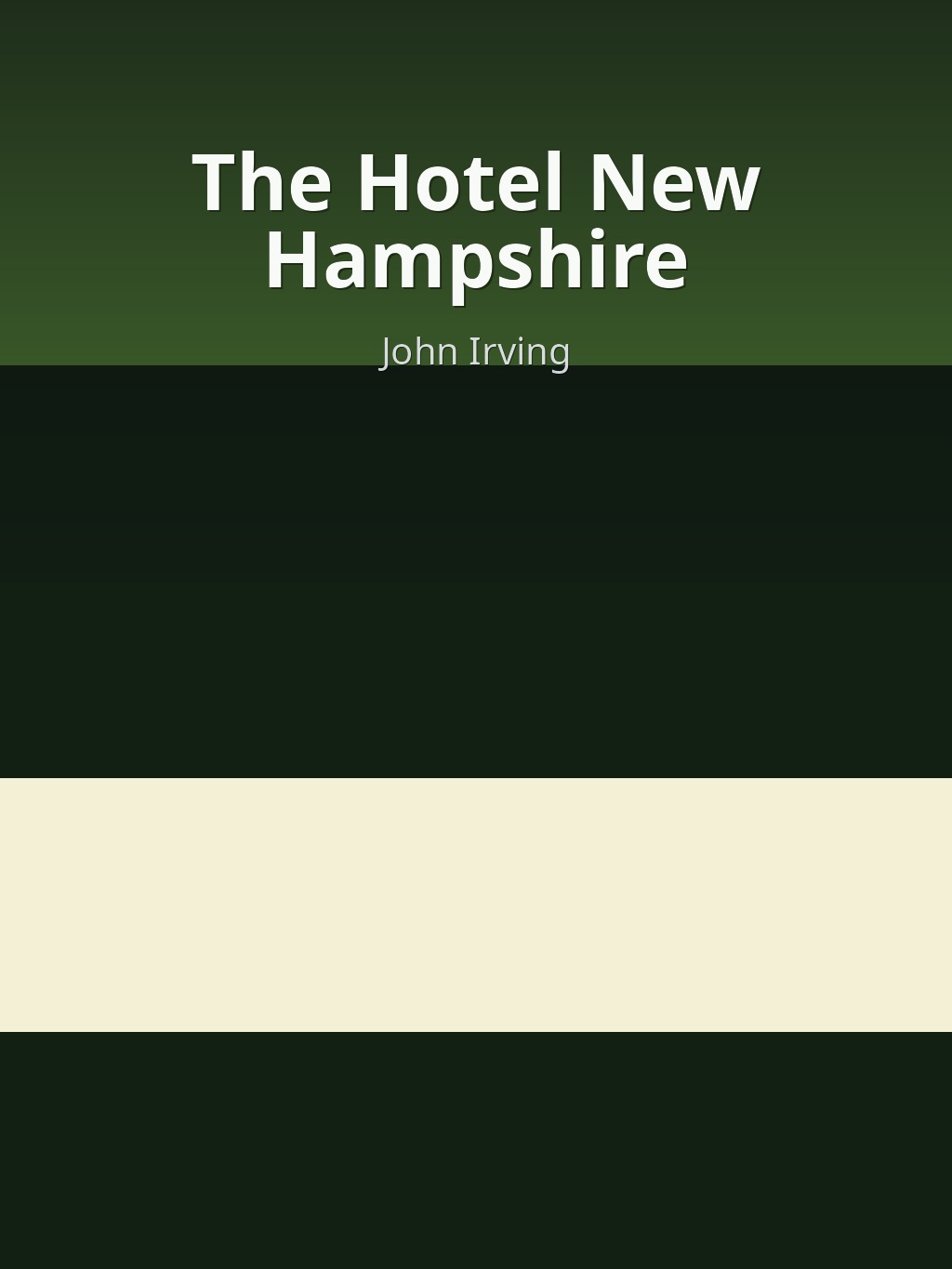The Hotel New Hampshire by John Irving book cover