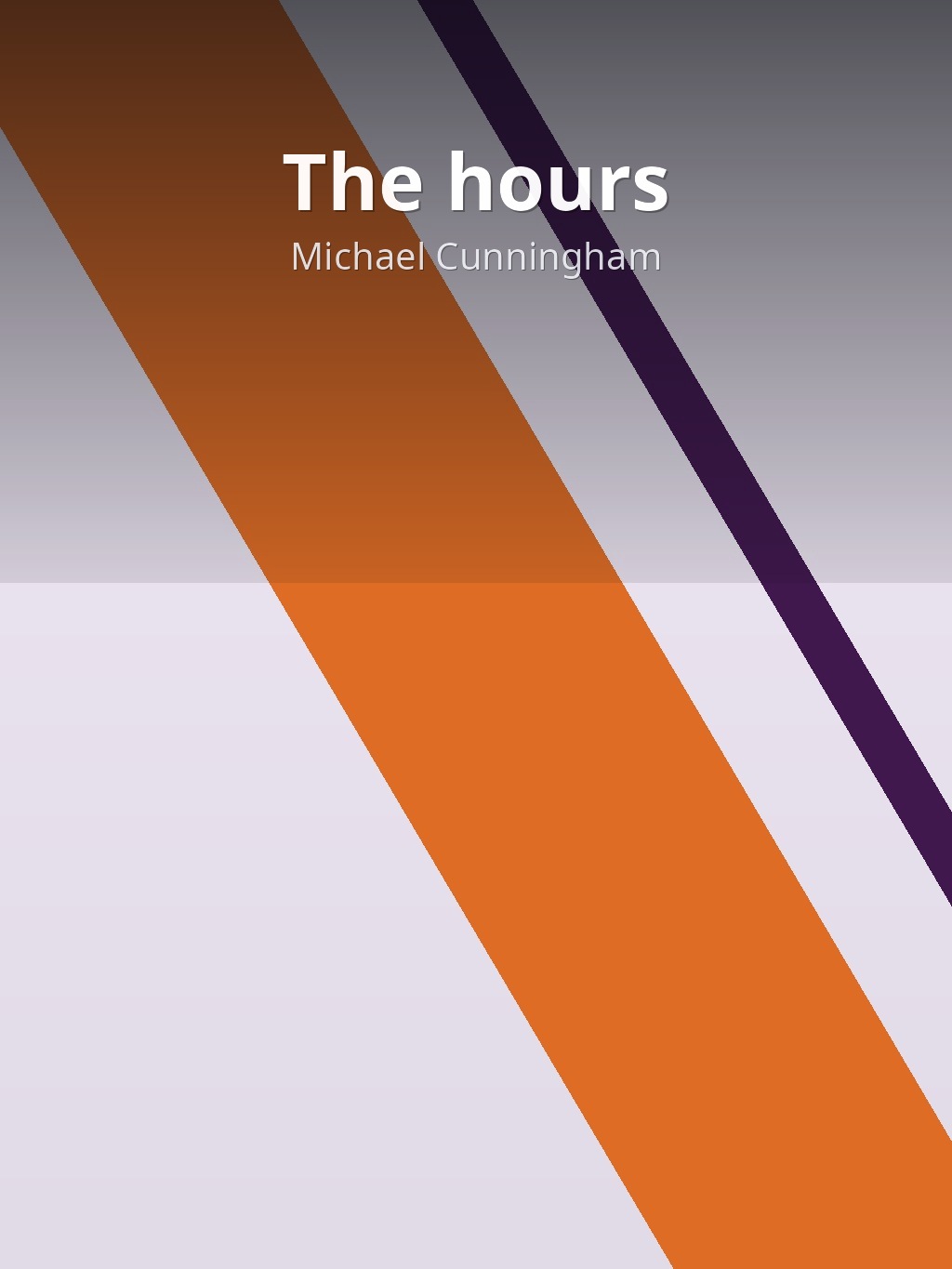 The hours by Michael Cunningham book cover