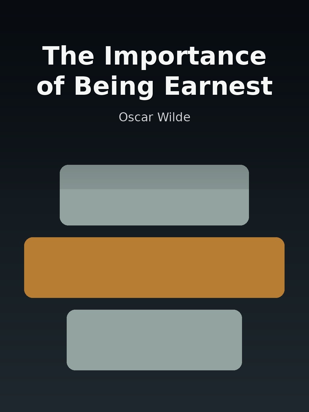 The Importance of Being Earnest by Oscar Wilde book cover
