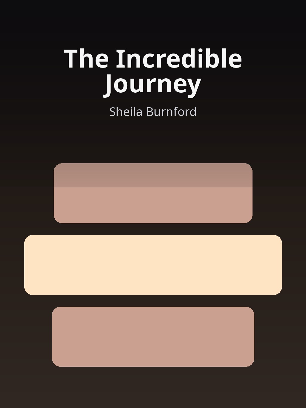 The Incredible Journey by Sheila Burnford book cover