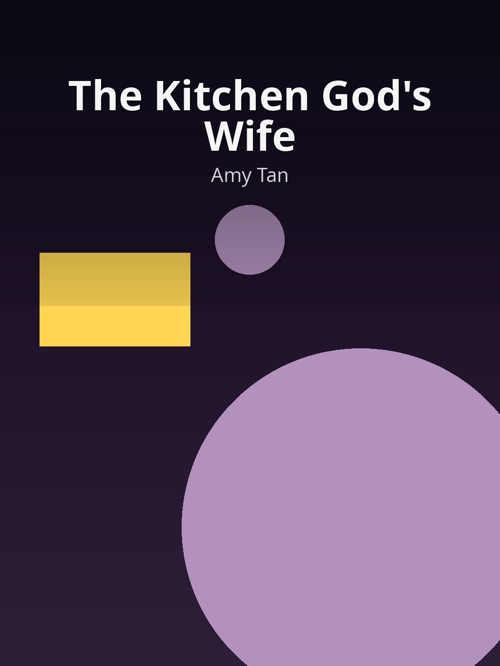 The Kitchen God's Wife by Amy Tan book cover