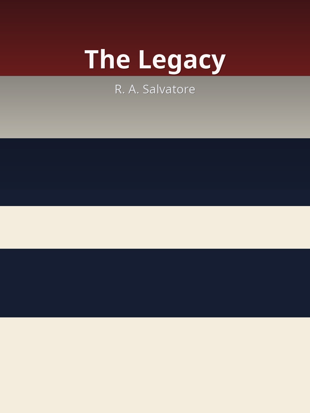 The Legacy by R. A. Salvatore book cover