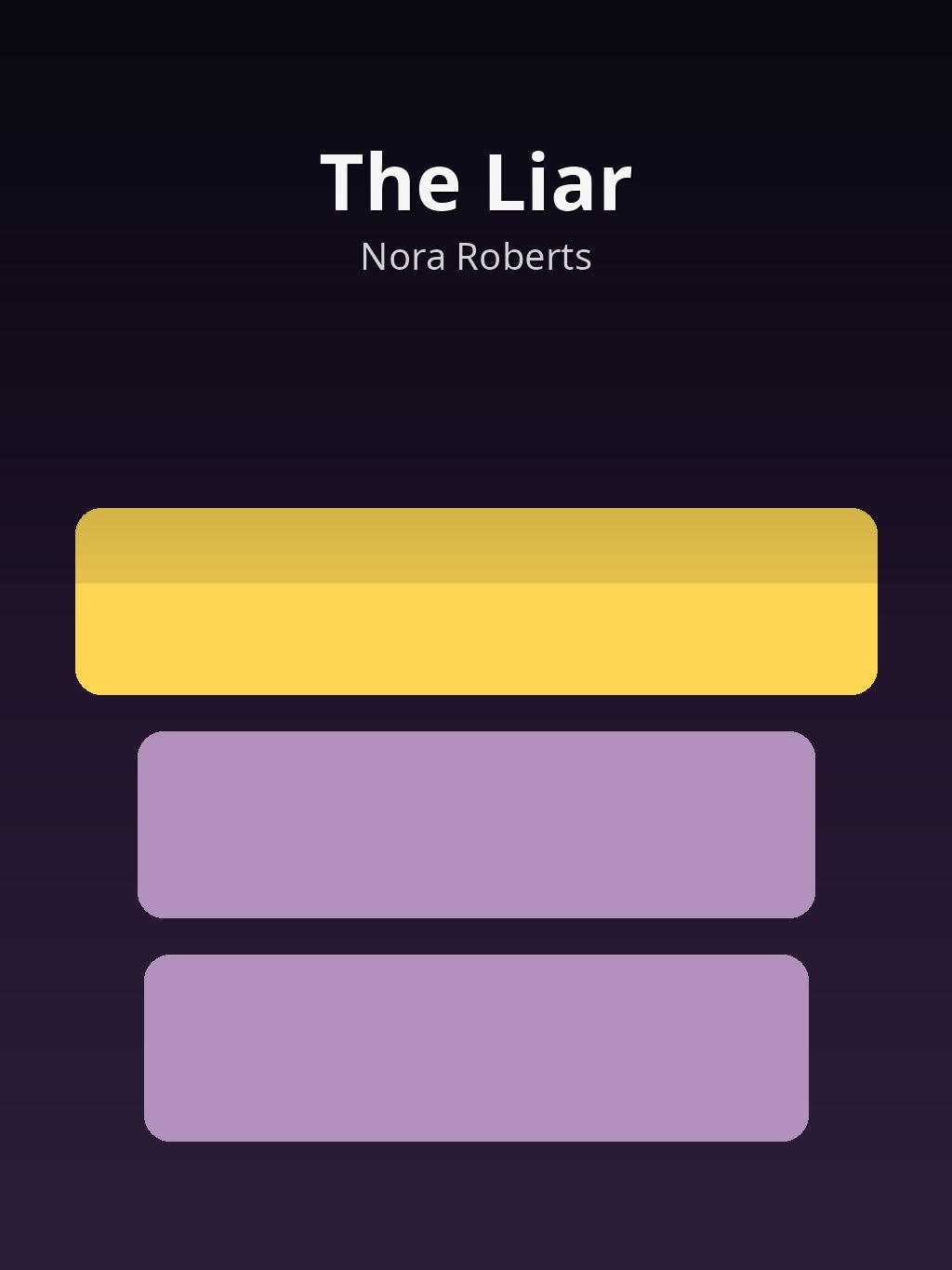 The Liar by Nora Roberts book cover