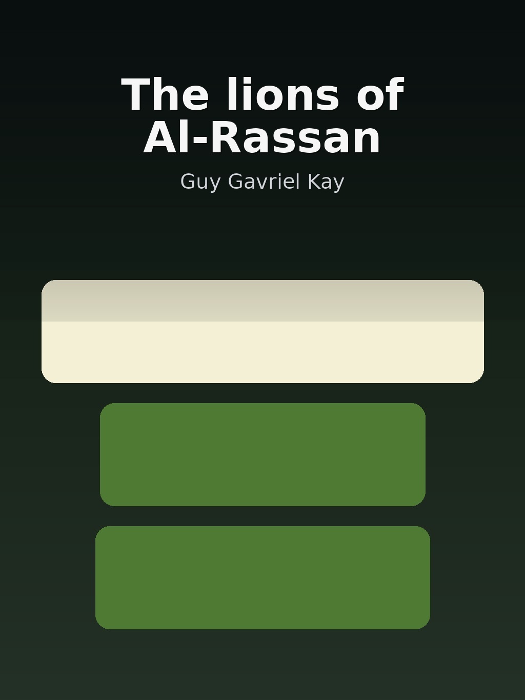 The lions of Al-Rassan by Guy Gavriel Kay book cover
