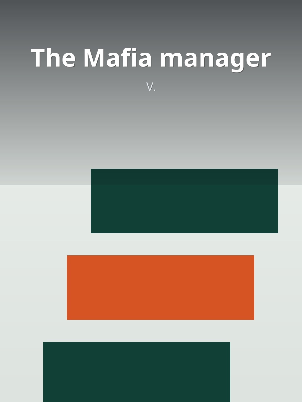 The Mafia manager by V. book cover