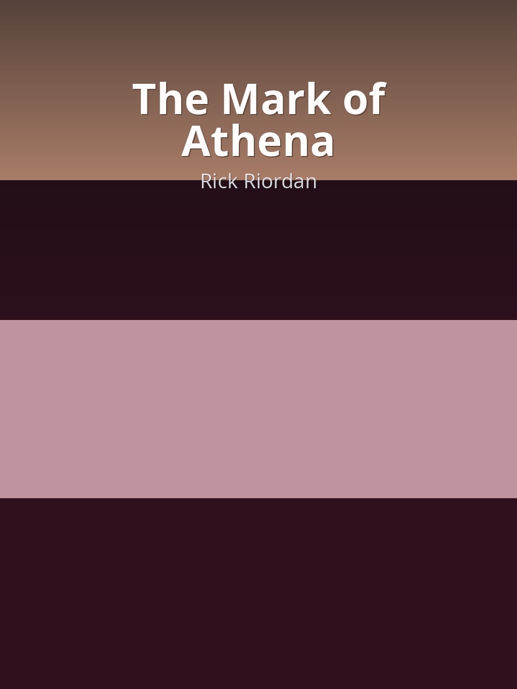 The Mark of Athena by Rick Riordan book cover