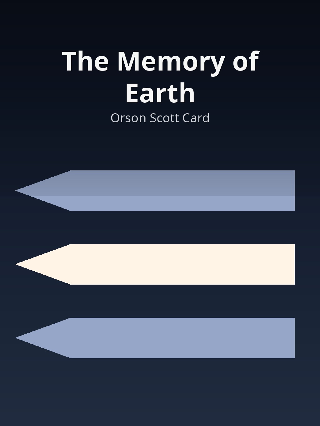 The Memory of Earth by Orson Scott Card book cover