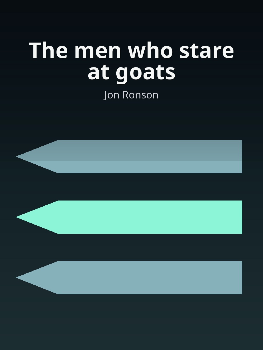 The men who stare at goats by Jon Ronson book cover