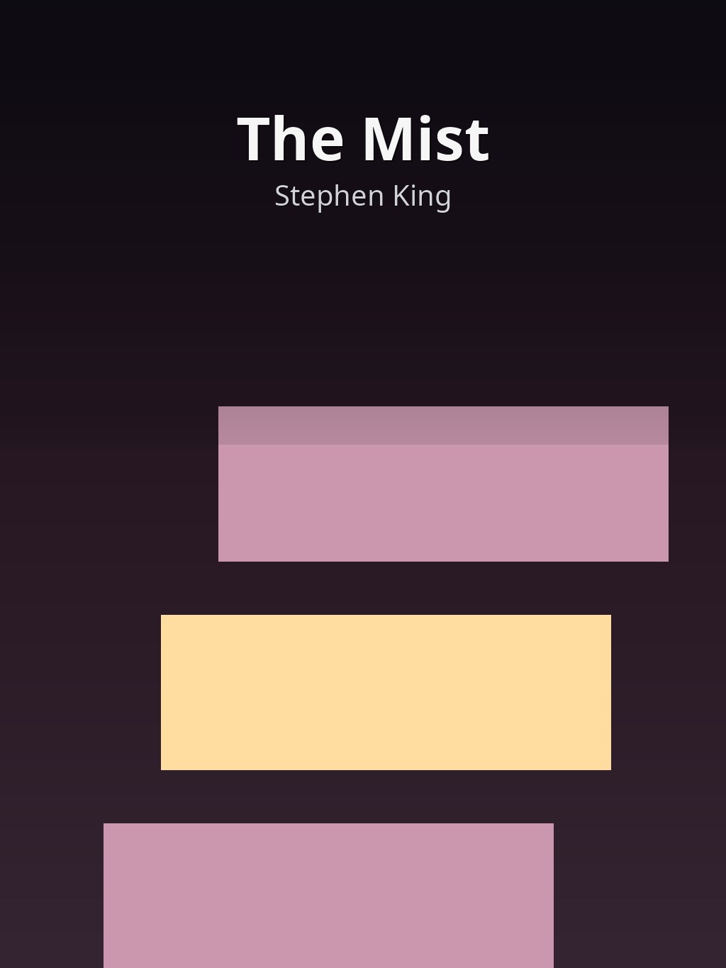 The Mist by Stephen King book cover