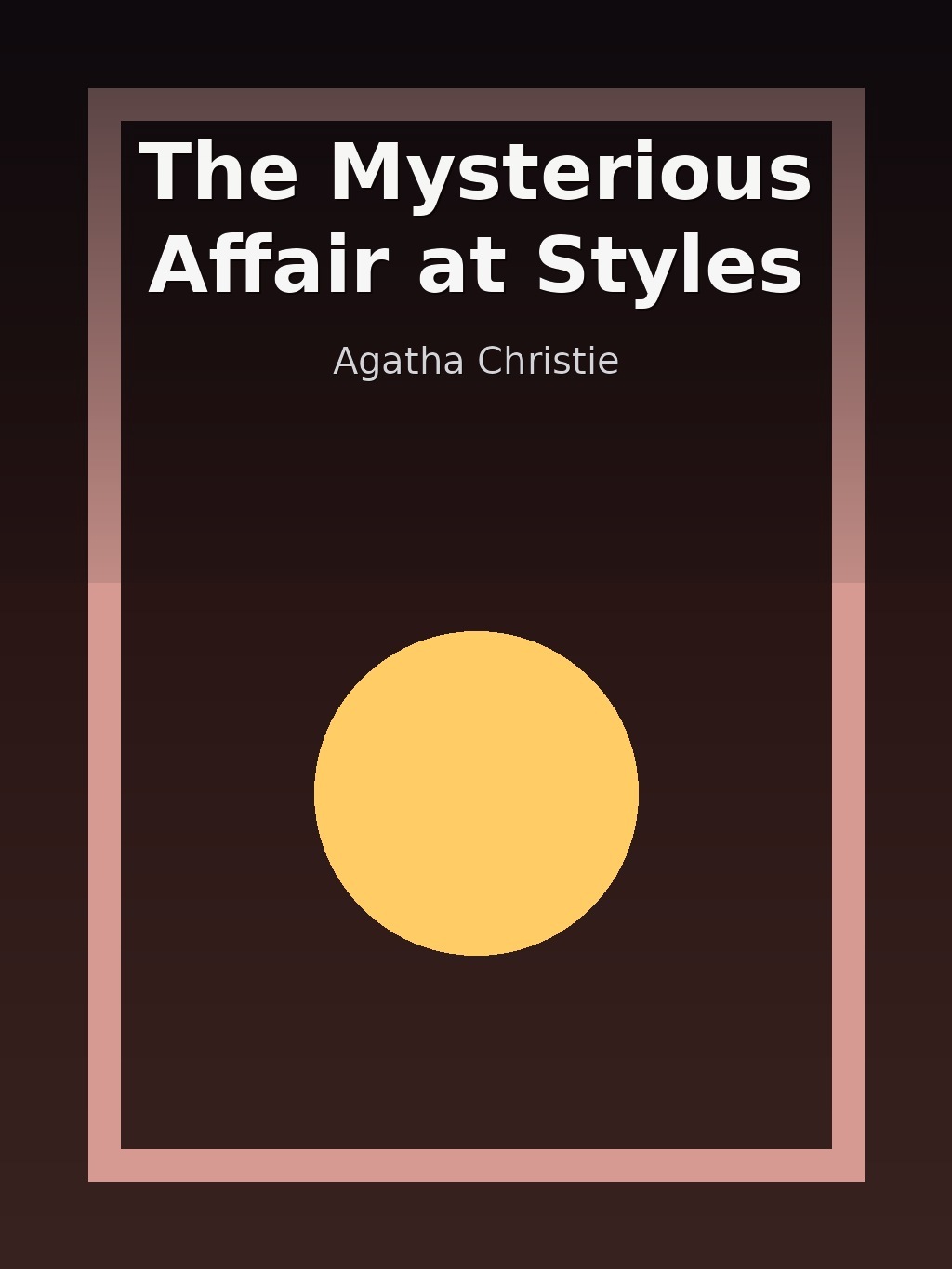 The Mysterious Affair at Styles by Agatha Christie book cover