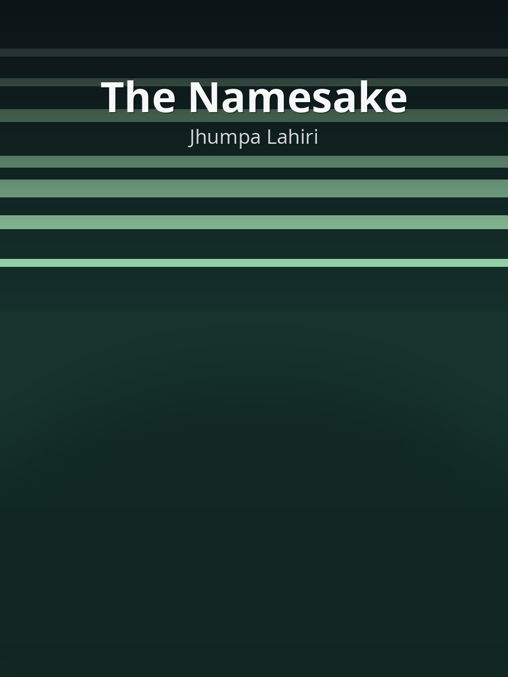 The Namesake by Jhumpa Lahiri book cover