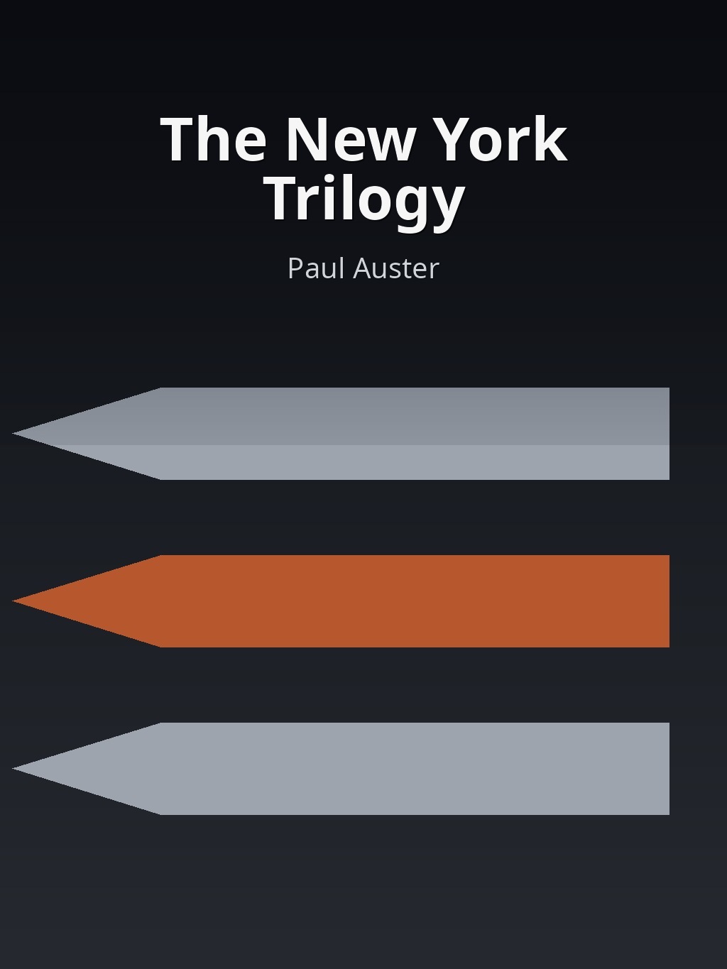 The New York Trilogy by Paul Auster book cover