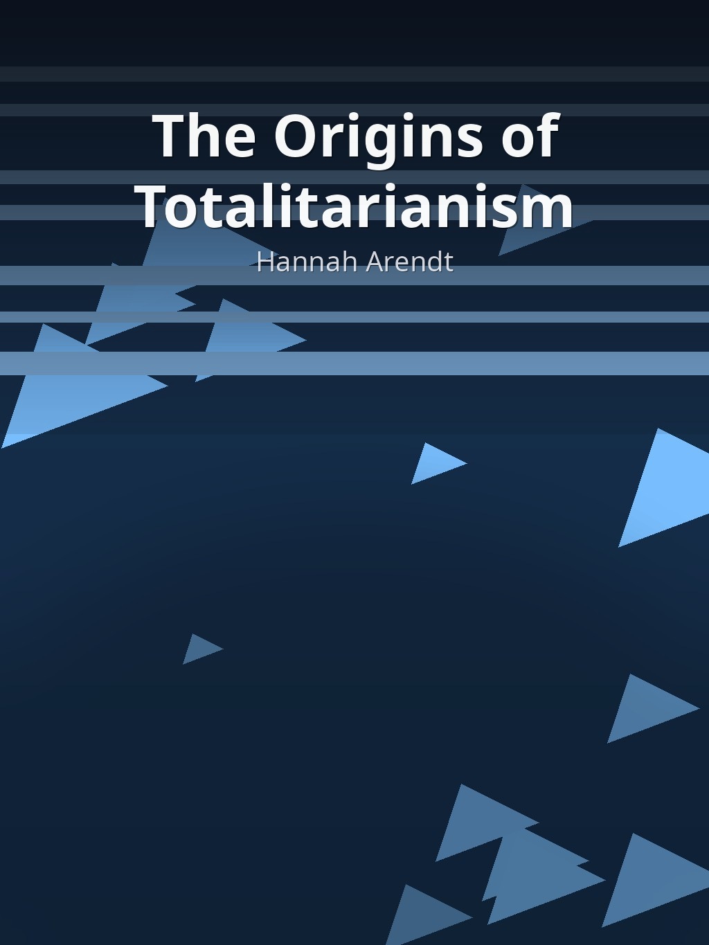The Origins of Totalitarianism by Hannah Arendt book cover