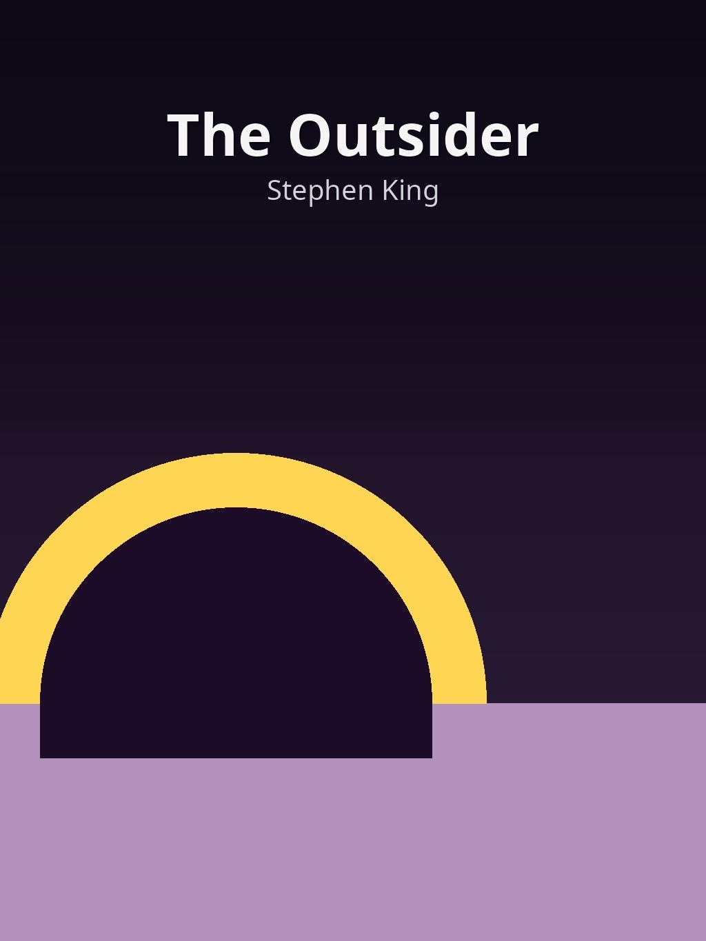 The Outsider by Stephen King book cover