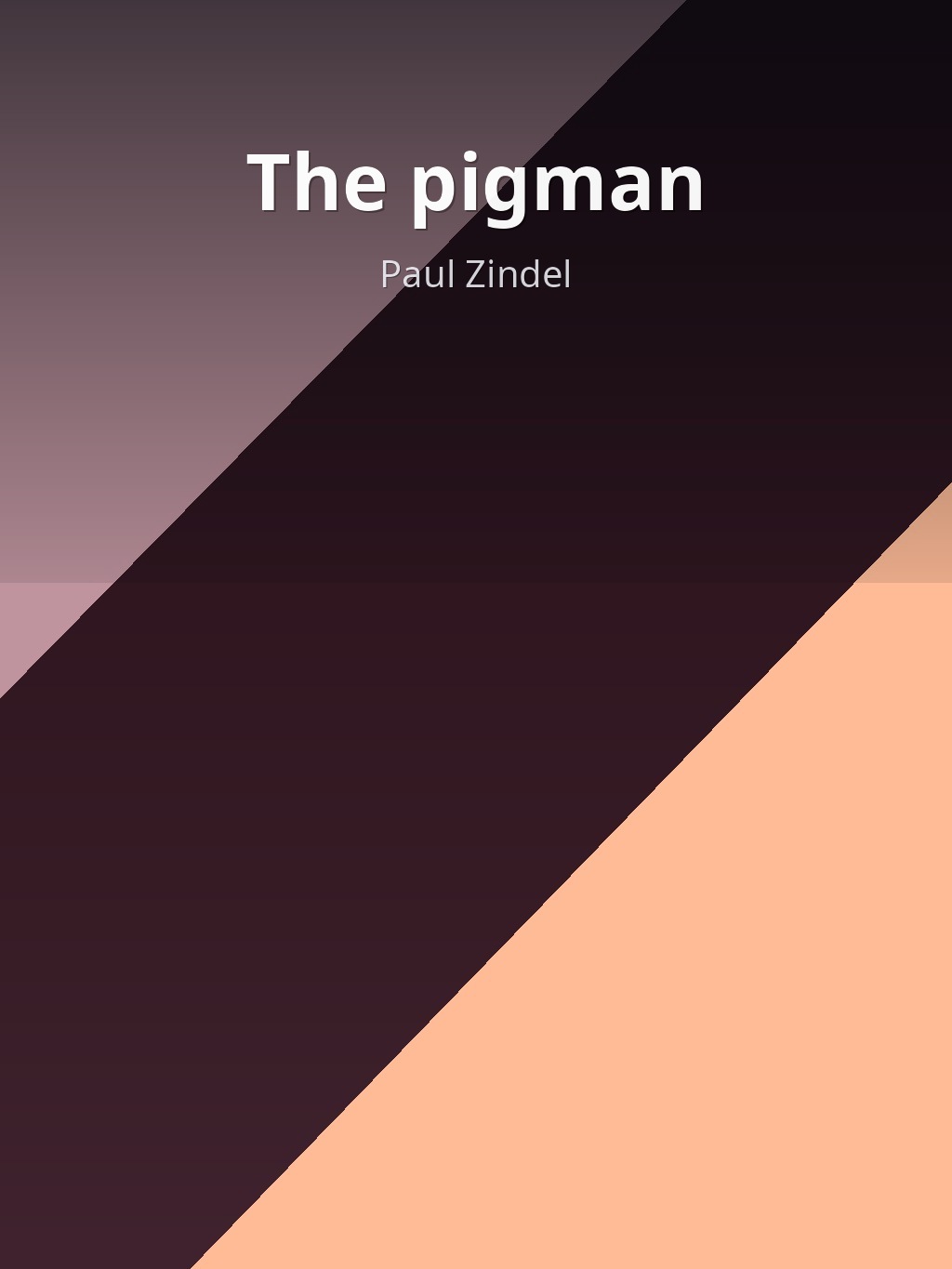 The pigman by Paul Zindel book cover